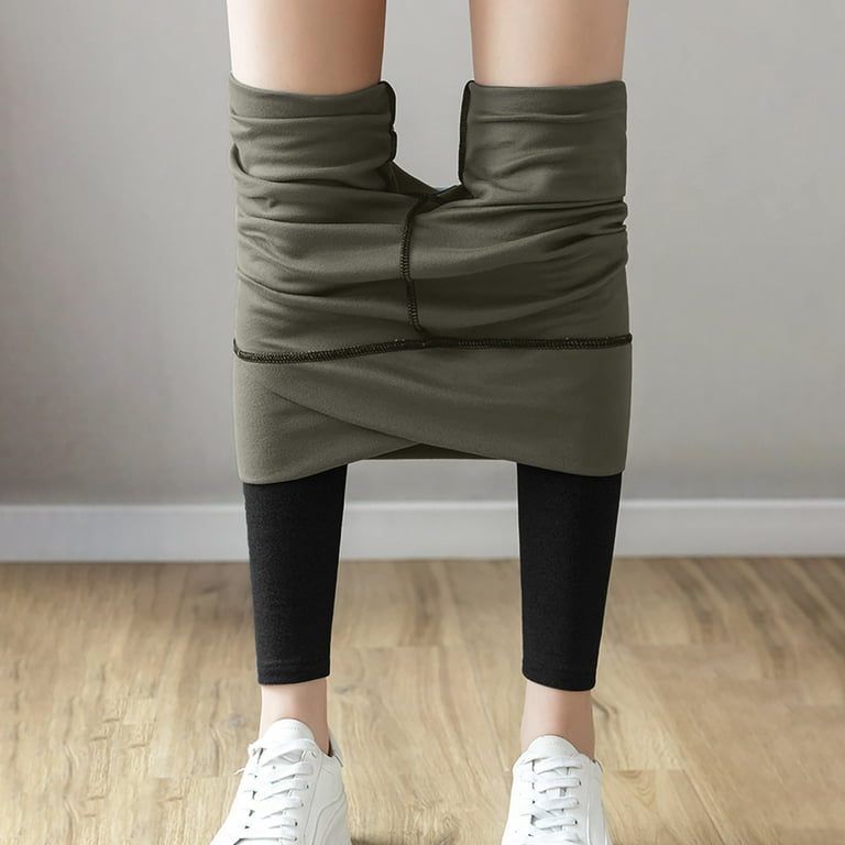 CAICJ98 Womens Leggings With Pocket Leggings for Women - Full Length Soft Tummy  Control Stretchy Yoga Pants Workout Black Reg & Plus Size PP1,M 