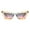 Multicolor (Blue Pink), variant on Women's Sunglasses Trapezoid Cat Eye Butterfly Scalloped Edges UV400 Green Tort