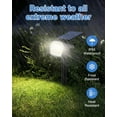 thumbnail image 3 of Solar Lights Outdoor, 4 pack 136 LEDs, Big Bright, IP65 Waterproof Auto On/Off Landscape Solar Spotlights for Yard, Garden, Pathway, Tree - Cool White, 3 of 6