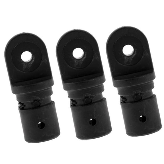 3 Pack Marine Boat Bimini Top Fitting, 7/8 inch Internal Eye End Insert Hardware Accessories, Nylon, Black