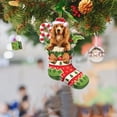 thumbnail image 4 of Adornos colgantes navideños para perros en 2D, adornos decorativos de dibujos animados para árbol de Navidad, colgantes de acrílico con forma de perro o gato para cachorros, 4 of 5