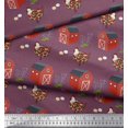 thumbnail image 2 of Soimoi Poly Georgette Fabric Hut,Egg & Hen Farm Print Fabric by Yard 52 Inch Wide, 2 of 3