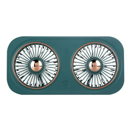 

MWstore 2000mAh Desk Fan Powerful Double Motors ABS USB Rechargebale Mini Portable Fan Summer Gift