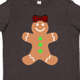 thumbnail image 4 of Inktastic Cute Gingerbread Girl with Red Plaid Bow Boys or Girls Toddler T-Shirt, 4 of 5