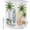 Pink, Blue, Beige, variant on Summer Beach Surfboard Shower Curtain Set - Small 36" x 72" Washable Bathtub Curtain with 12 Hooks, Tropical Palm Tree Swimming Ring Waterproof Fabric Stall Shower Curtains for Bathroom Décor