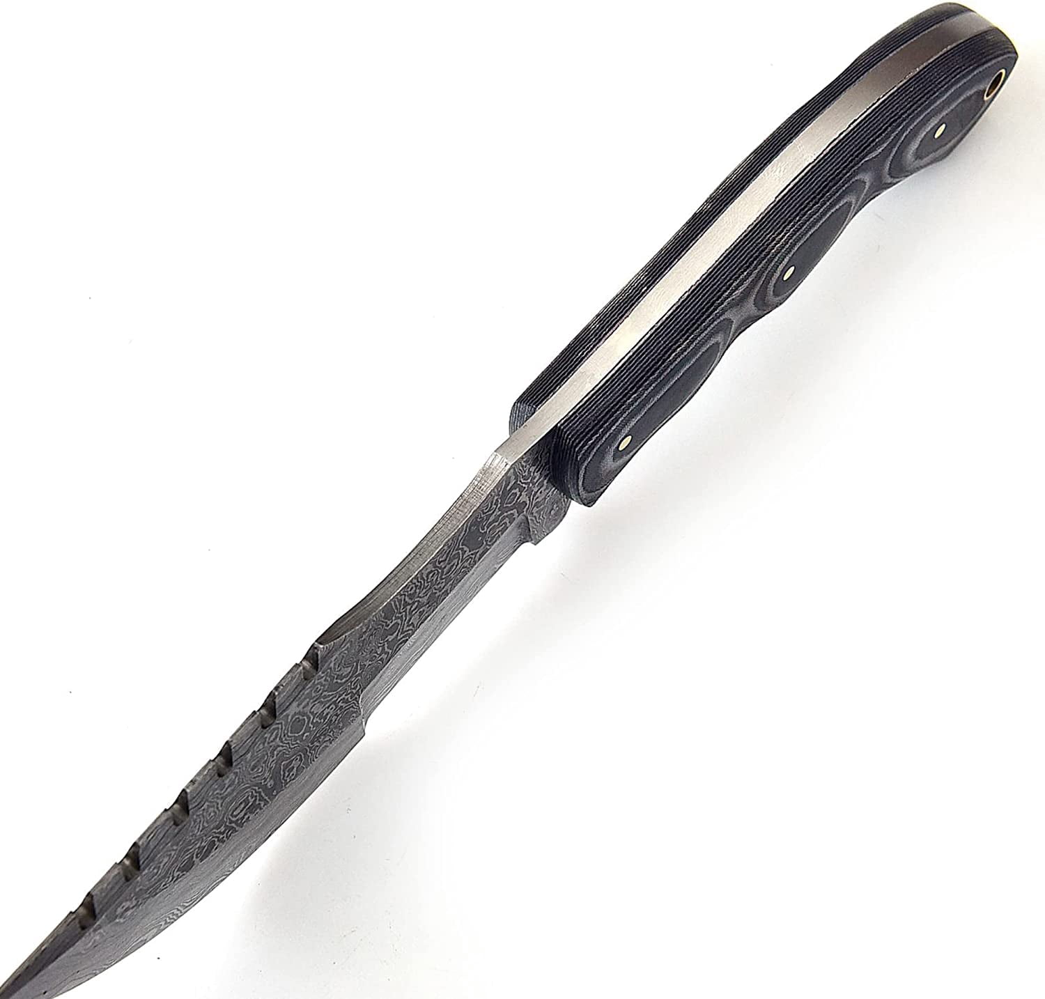 TR-1168 Custom Handmade Damascus Steel 10 Inches Tracker Knife (Micarta)