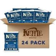 Kettle Brand Potato Chips, Sea Salt & Vinegar Kettle Chips, Snack Bag, 1.5 Oz (Pack of 24)
