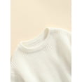 thumbnail image 6 of GXFC Infant Baby Boys Girls Fall Cable Knit Sweater Newborn Long Sleeve Solid Knitwear Tops Toddler Casual Warm Autumn Winter Pullovers Clothes 0-3M, 6 of 8