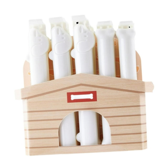 10 Uds Clips para alimentos Clips para sellar alimentos organizar y sellar las necesidades Clips para bolsas de chips mantiene los alimentos frescos p Blanco