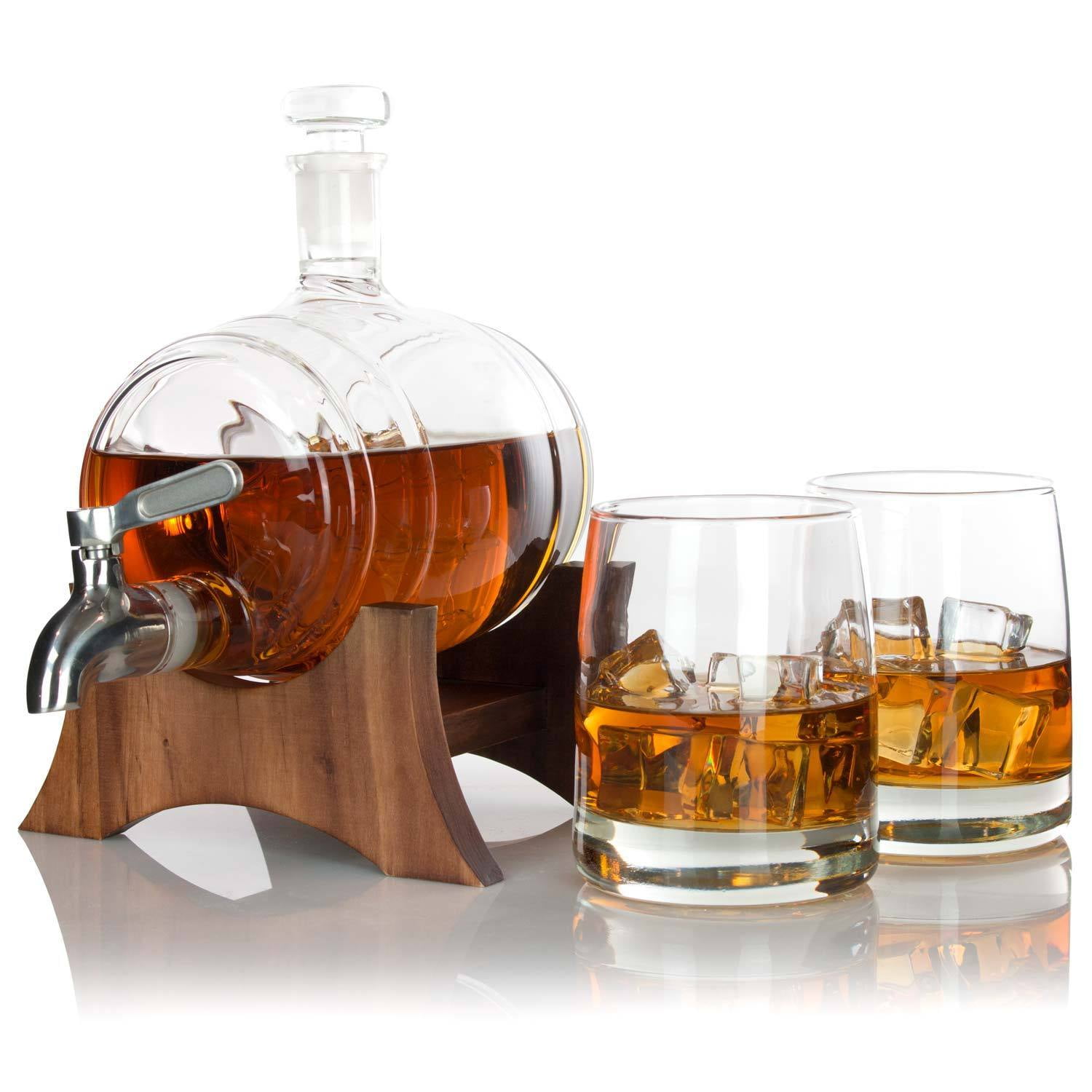Whiskey Barrel Decanter Set