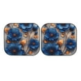thumbnail image 7 of Balery 2 Piece Elegant Blue Gold Blooms Car Windshield Sun Shade|Foldable Front Windshield Shade for Car Front Window for Most Sedans SUV Truck-Medium, 7 of 7