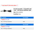 thumbnail image 2 of CV Axle Assembly - Compatible with 1990 - 1995 Nissan Pathfinder 4WD 1991 1992 1993 1994, 2 of 2