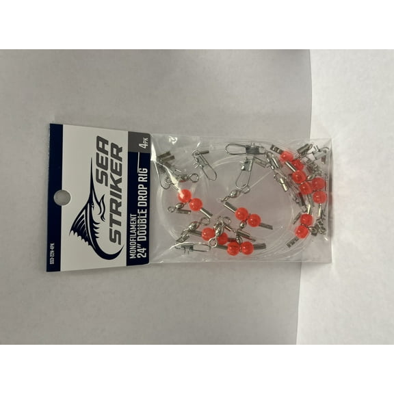 Sea Striker Double Drop Rig 24" Mono - 4 Pack