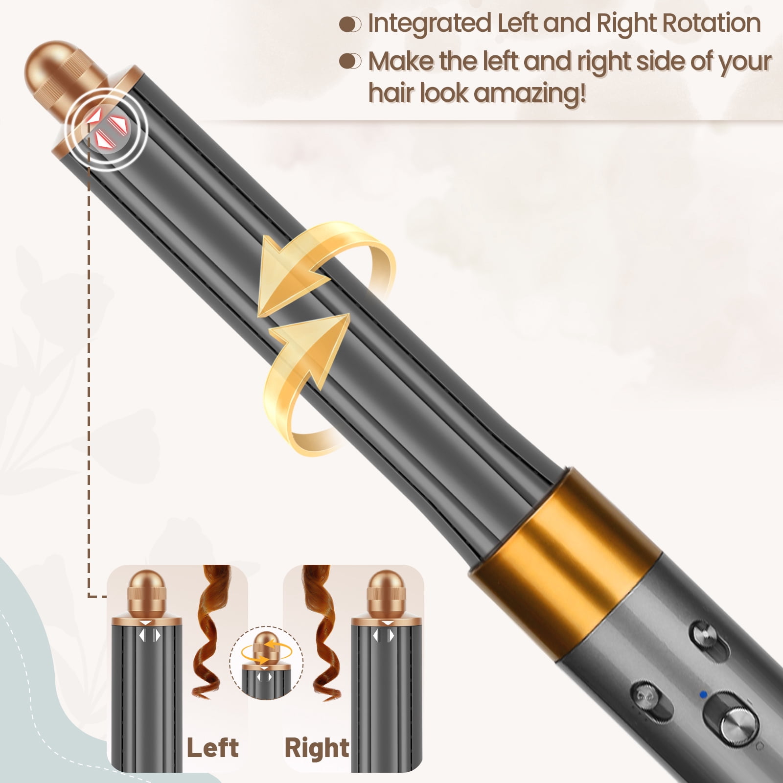 AFDD 1.25 inch Long Barrels Attachment Compatible with Dyson Airwrap Accessories Auto-Wrap Curling Barrels
