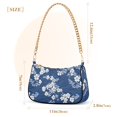thumbnail image 3 of FORMRS Womens Shoulder Bag with Chain Strap Clutch Purse Cute Tote Handbag, Floral Ocean Waves, 3 of 7