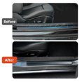 thumbnail image 3 of Car Door Sill Cover with Suede for 2010-2014 Infiniti G25 G37 Car Interior Accessories, Black, 3 of 8