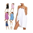 thumbnail image 6 of Biekopu Women's Towel Wrap Bathrobe Soft Adjustable Spa Robe with Hair Shower Cap for Shower, 6 of 6