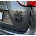 thumbnail image 6 of Wolf Face Decal for Cars & Trucks - Premium Black Vinyl Bumper Sticker - Durable Ink Splash Art Design - Waterproof Window Decal for Men & Outdoor Lovers, 6 of 8