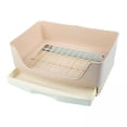 thumbnail image 1 of Caja de Arena para Jaula de Conejo de 2x2 Capas Entrenador de Orinal para Conejillo de Pequeña Mascota Beige Sunnimix Cajas de arena para conejos, 1 of 7