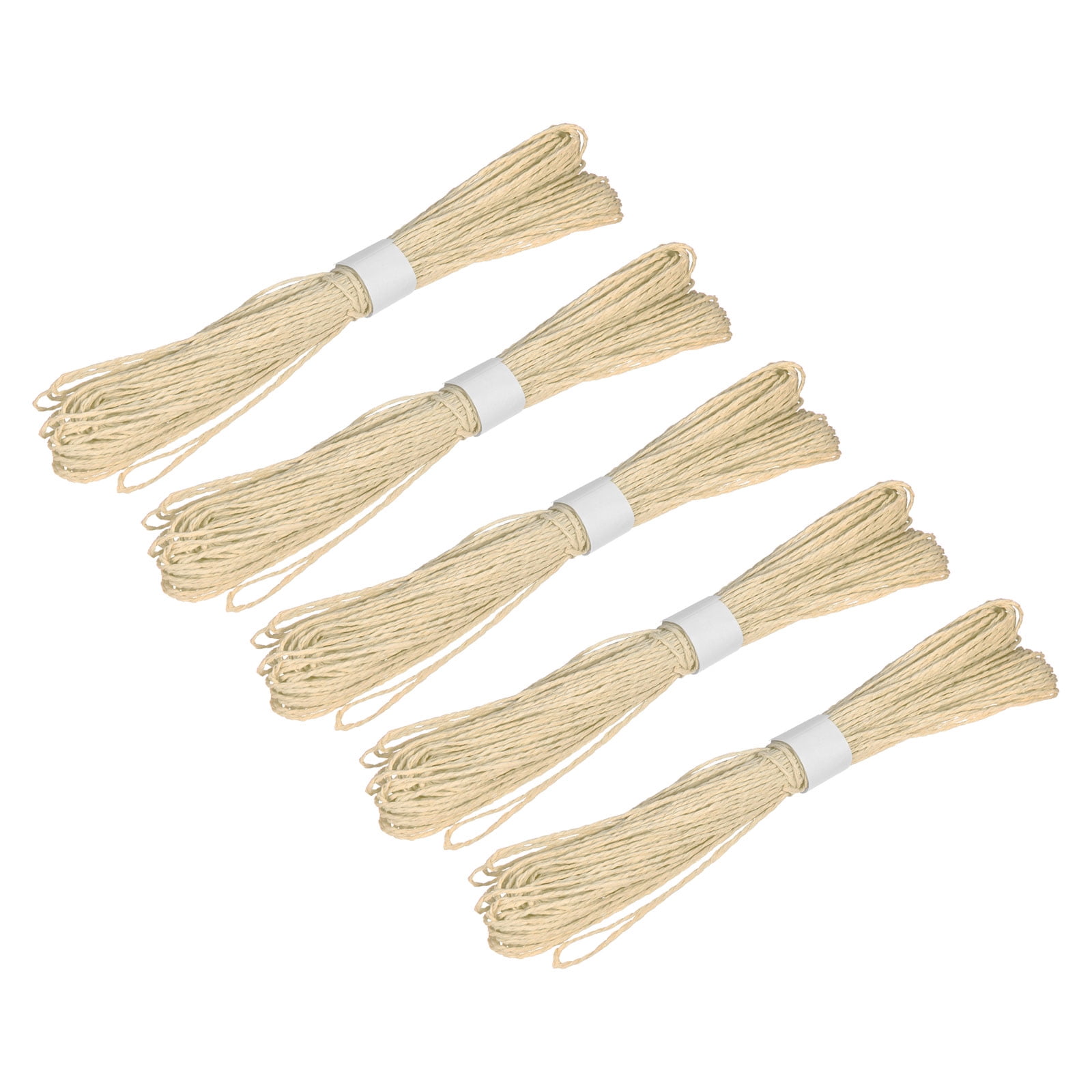 Raffia Stripes Paper Rope Skin Color, 31Yards Twisted Paper Craft