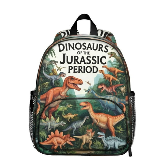 Cute Dinosaur Pattern Backpack Backpack for School,Cute School Bag,Schoolbag with Adjustable Shoulder Straps & Padded Back,13.8"x11.4"x6"