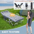 thumbnail image 6 of MOPHOTO Portable Adult Camping Cot, Double Layer 1200D Folding Bed, Heavy Duty Sleeping Cots, Quick Folding, Perfect for Camp, Beach, Patio (Pad&Carrying Bag), 6 of 10