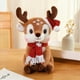 thumbnail image 1 of Deer Doll Toy With Scarf, Adorable Fawn Doll, Festive Gift For Children, Best Seller Christmas Ornament, Collectible Figurine, Foldable Design, Soft Fabric Materials, For Bedroom Decor, 1 of 8