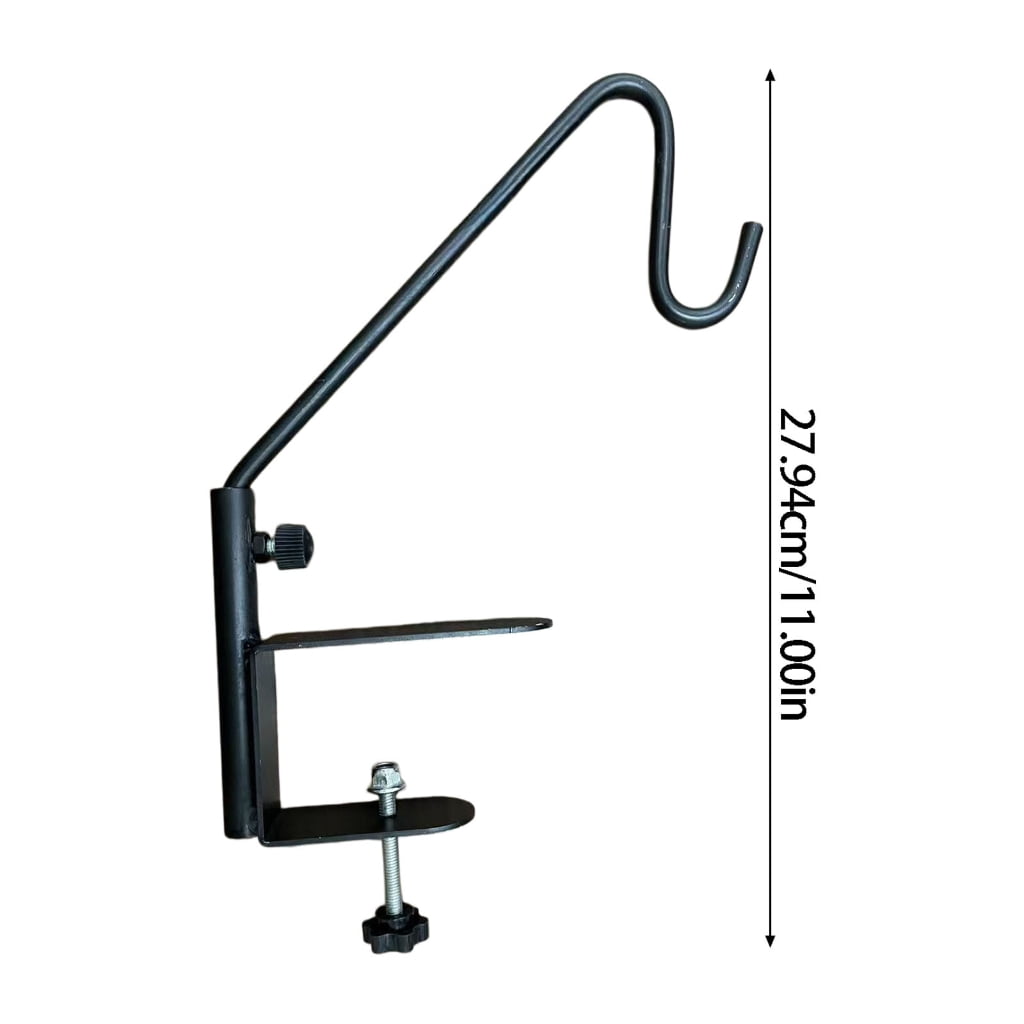 2 Piece Strong Deck Railing Hook Deck Mount Bird Feeders Hanger for Bird Feeders Pan & Outdoor Decorations