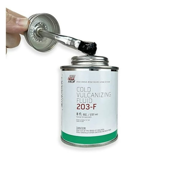 203-F 8oz Can of Cold Vulcanizing Glue, Universal Tire and Inner Tube Patch Repair Fluid