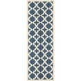 thumbnail image 1 of Safavieh Courtyard Polypropylene Runner Rug CY6913-268-27 in Navy and Beige, 1 of 4