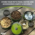thumbnail image 5 of Healthy Human Travel Dog Bowls | Stainless Steel Go Pet Bento Bowl | Stackable Cat & Dog Food Bowls | Leak Proof | Set of 3 Interlocking Bowls, 2 Spare Clips, 1 Spare Handle (Green), 5 of 7