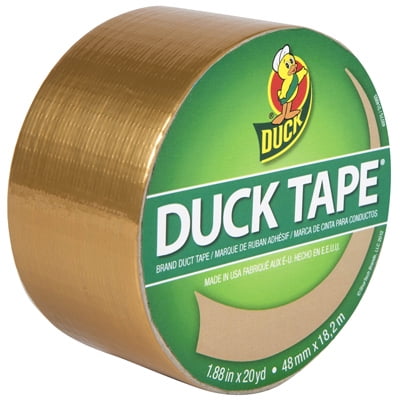 Duck 1.88' x 10 YD Gold Metallic Duct Tape Use For Repairs Color Codin