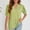 Army Green, variant on ALLLIST Trendy Tops for Women 2024 Green Solid Notch Neck Elbow-Length T-Shirts Blouses for Women