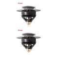 thumbnail image 3 of Injueey Bounce Core Pop-Up SINK DRAIN Baño Lavabo Fregadero Filtro Tapón Hair Catcher Colador Accesorios 33.5mm / 37mm Acero inoxidable Negro 37 mm 2piezas Injueey CBP175645, 3 of 6