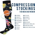 thumbnail image 4 of GZHJMY Space Compression Socks, Women Men Long Stocking (20-30mmHg), Travel Knee High Stockings for Athletic Sports,Running,Cycling,Nursing, 4 of 7