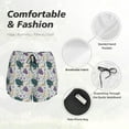 thumbnail image 6 of Picia Turtle Pattern Women's 2 in 1 Athletic Running Shorts High Waisted Workout Casual Gym Sweat Shorts with Comfy Liner Zipper Pockets-Small, 6 of 9