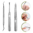 thumbnail image 4 of Pinzas para cutículas YONGSHENG 4 unids/set doble resorte acero inoxidable, 4 of 5