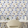 thumbnail image 2 of Ambesonne Nature Peel & Stick Wallpaper for Home, Floral Pansy Flowers Pattern, 13"x36", Ceil Blue Earth Yellow, 2 of 5