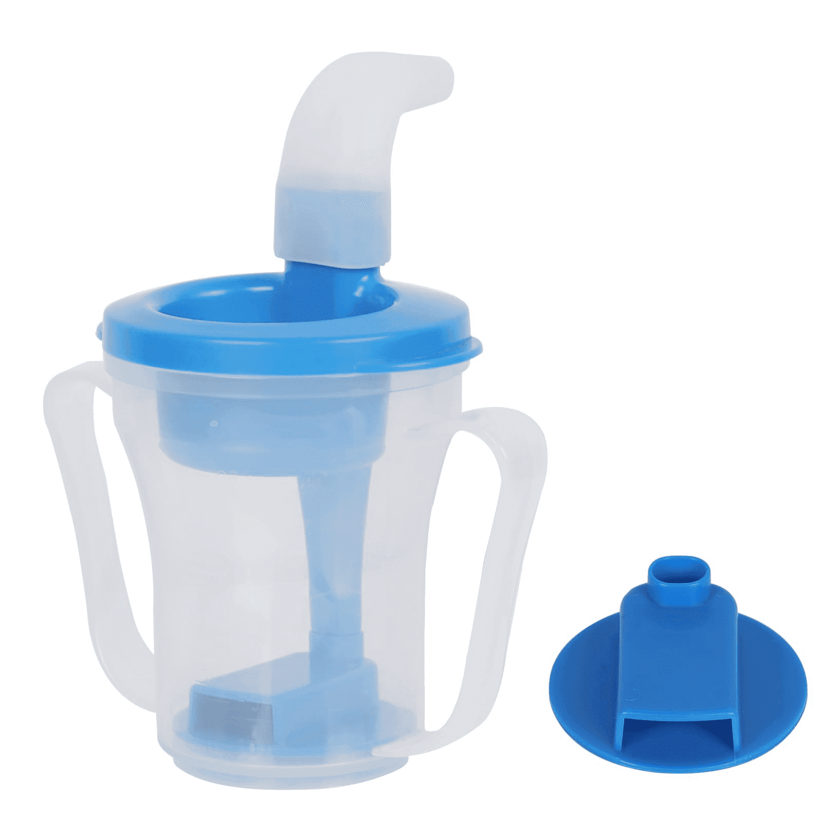 Ehucon Dysphagia Regulating Drinking Cup, Spill-Proof 5cc/10cc Sip Control, Blue 1 Piece