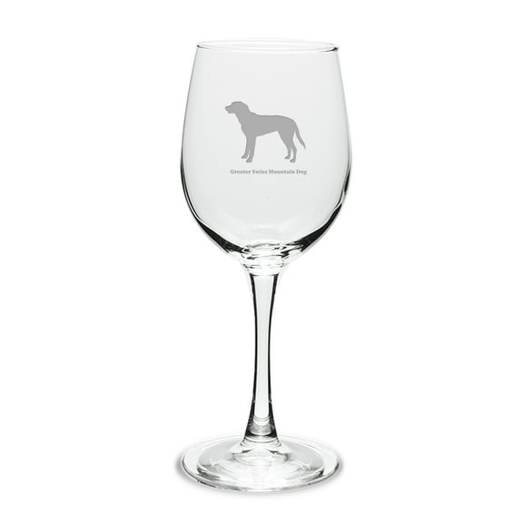 Greater Swiss Mountain Dog 12 oz Classic White Wine Glass