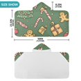 thumbnail image 4 of Yayeee Kids Hooded Towels Toddler Soft Absorbent Beach Bathing Wrap 50" x 23.5", Yellow Christmas Gingerbread, 4 of 5