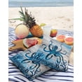 thumbnail image 4 of Outdoor Throw Pillow Cover Marine Ocean Sea Octopus Monster Waterproof Cushion Covers 2 Pack Coral on Rustic Wooden Board Pillow Cases Home Decoration for Patio Garden Couch Sofa, 4 of 7