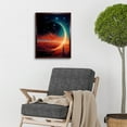 thumbnail image 2 of Moon Magic In Exoplanet Field Astronomy Waxing Crescent Art Print Framed Poster Wall Decor 12x16 inch, 2 of 5