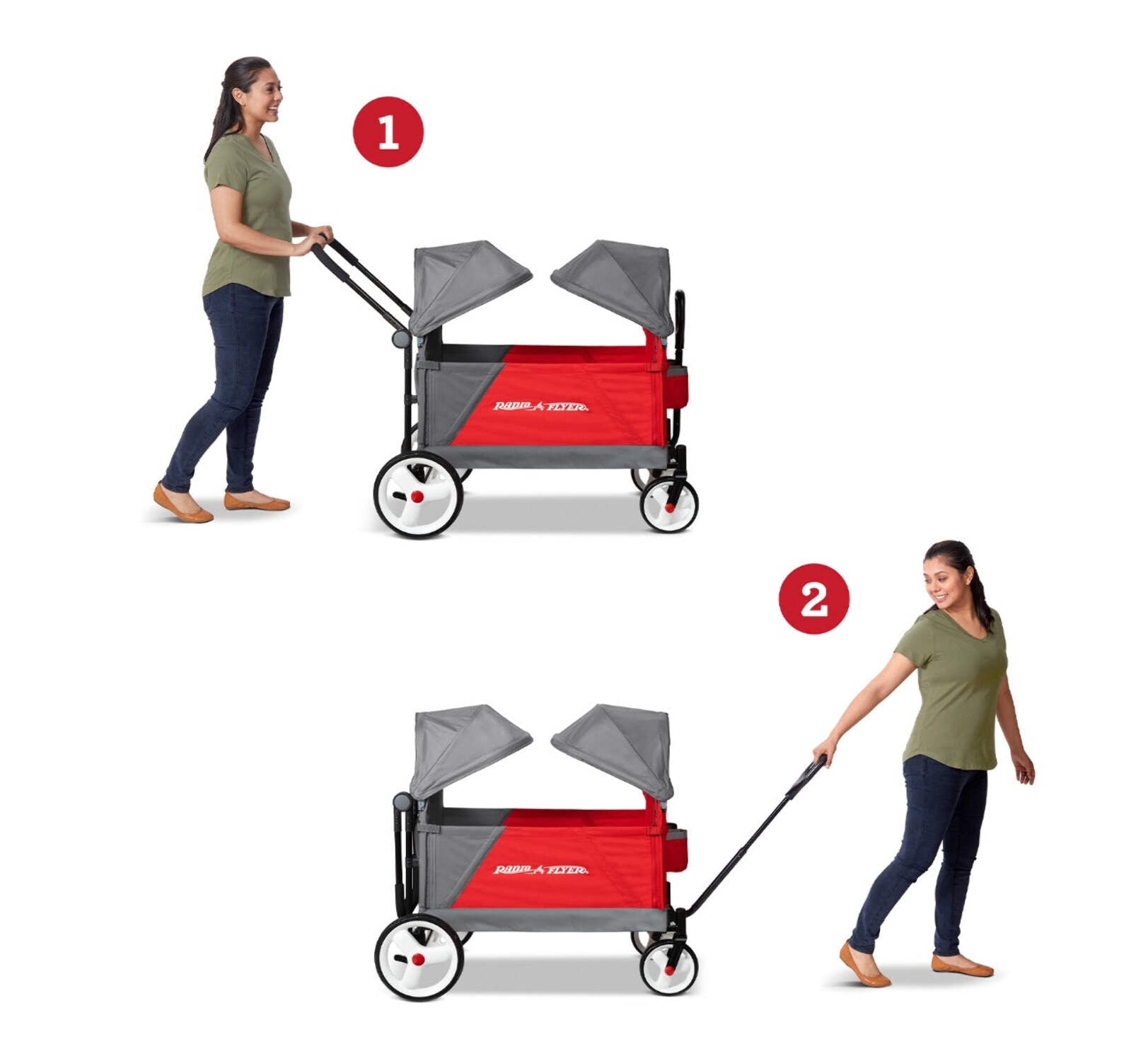 Discovery Toddler Push Pull Stroll N Wagon with Canopies for Kids Walmart