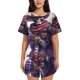 thumbnail image 1 of Fotbe Cool Skull Cowboy Conjunto de Pijama Estampado para Mujer, 2 Piezas, Ropa de Dormir con Camiseta de Manga Corta y Shorts Suaves-3X-Large, 1 of 6