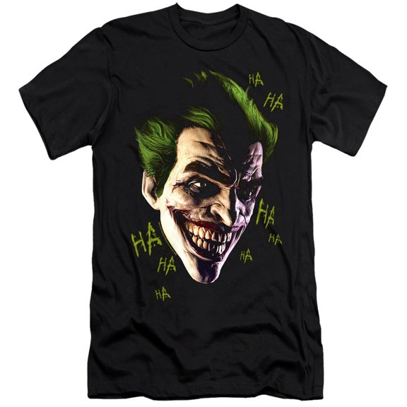 Batman Arkham Origins Joker Grim S/S Adult 30/1 T-Shirt Black