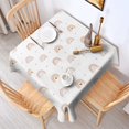 thumbnail image 2 of White Boho Bohemia Rainbow Hearts Pattern Square Tablecloth,Waterproof Square Table Cover,Wipeable Spillproof Washable Table Cover for Home Kitchen Party Decor 42"X42"(107x107cm), 2 of 6