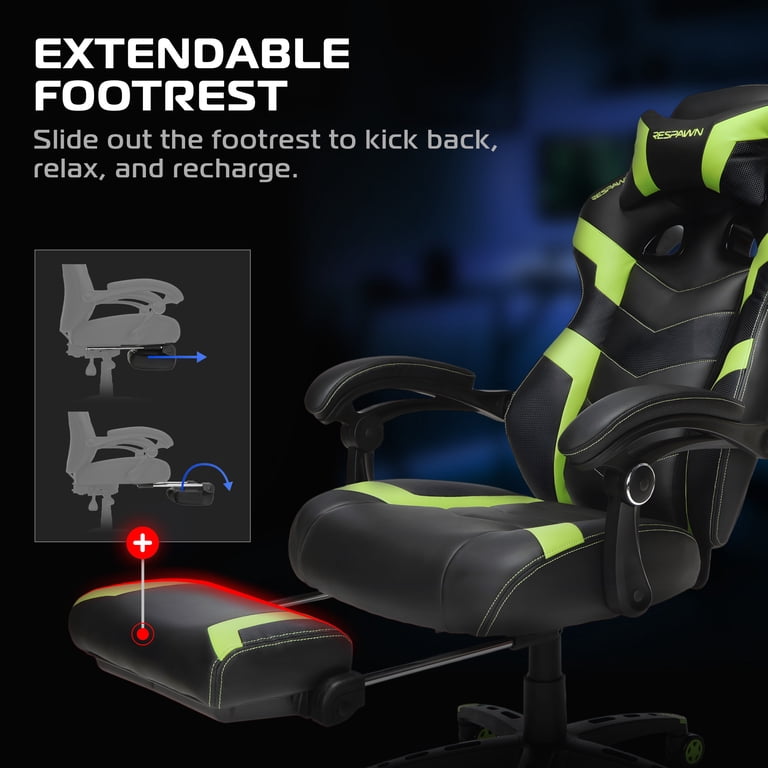 RESPAWN 110 Pro Gaming Chair - Reclining Desk Chair with Footrest