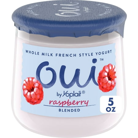 Oui by Yoplait French Style Raspberry Whole Milk Yogurt Jar, 5 OZ