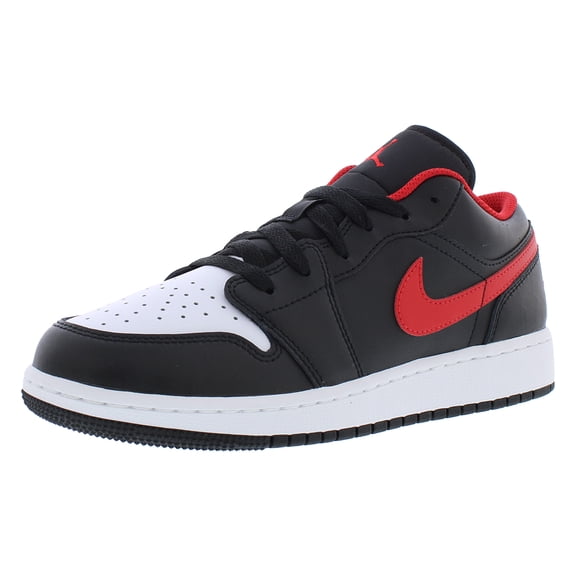 Nike Air Jordan 1 Low GS Boys Shoes Size 5, Color: Black/Fire Red/White